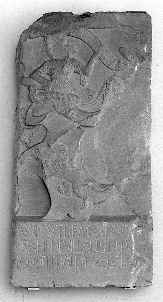 stemma gentilizio (rilievo, frammento) - bottega toscana (sec. XV)