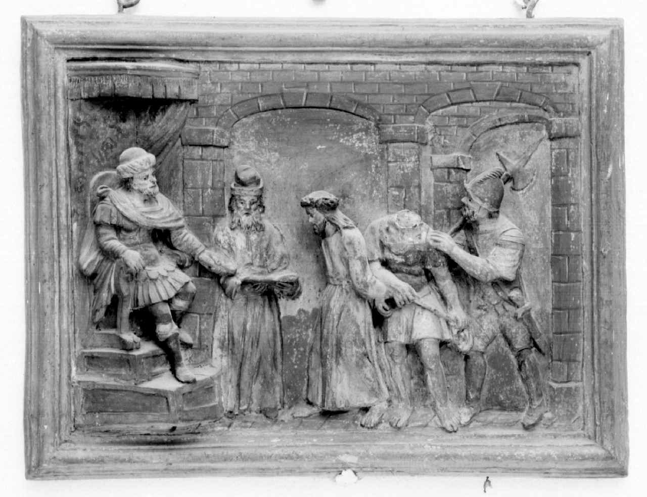 stazioni della via crucis (rilievo, serie) - bottega toscana (seconda metà sec. XVIII)