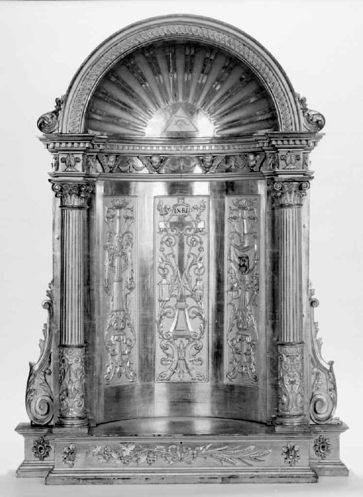 tronetto per esposizione eucaristica - ambito italiano (seconda metà sec. XIX)