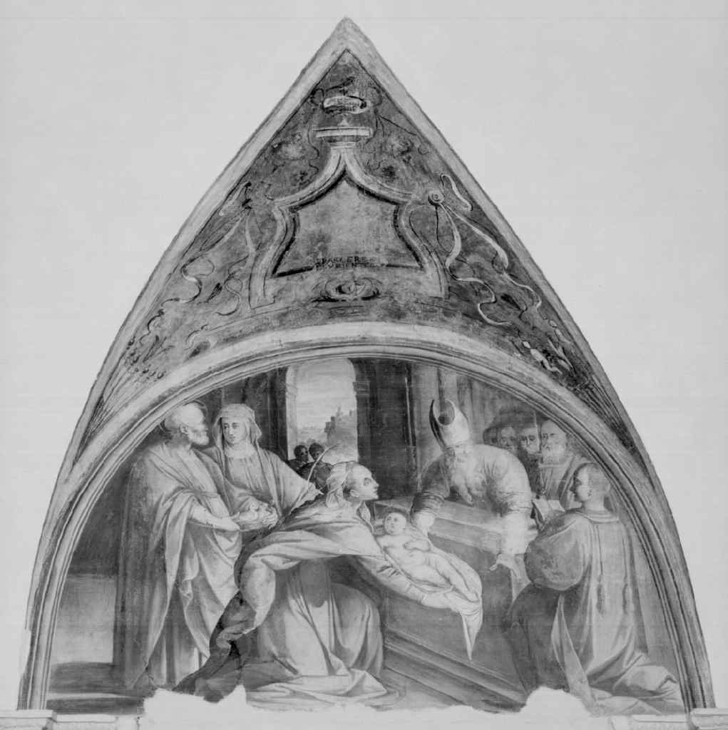 circoncisione di Gesù Bambino (dipinto, elemento d'insieme) - ambito italiano, ambito italiano (ultimo quarto sec. XVI)