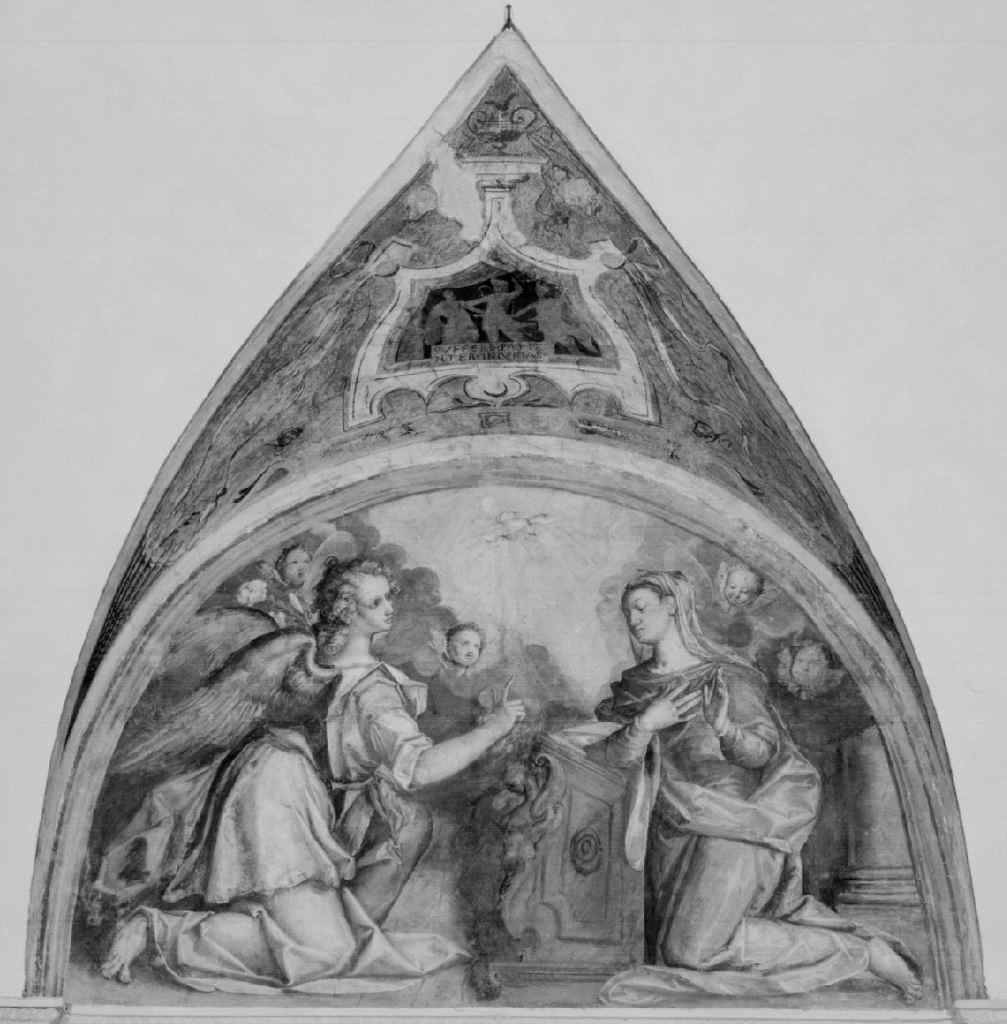 Annunciazione (dipinto, elemento d'insieme) - ambito italiano, ambito italiano (ultimo quarto sec. XVI)