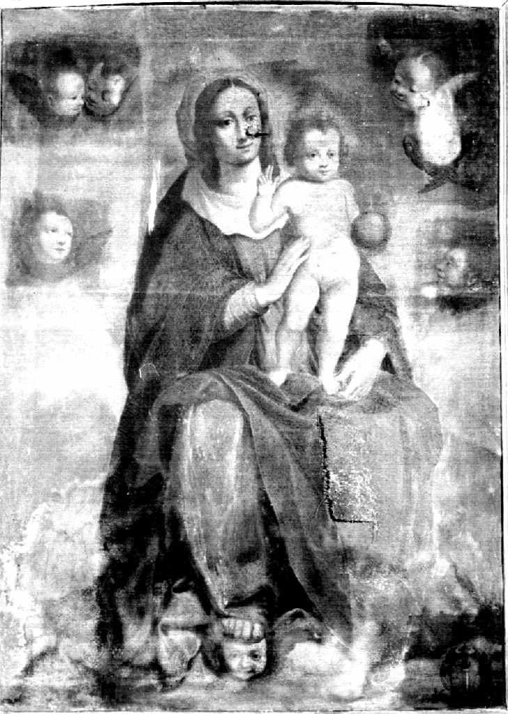 Madonna con Bambino in gloria (dipinto) - ambito toscano (primo quarto sec. XVII)