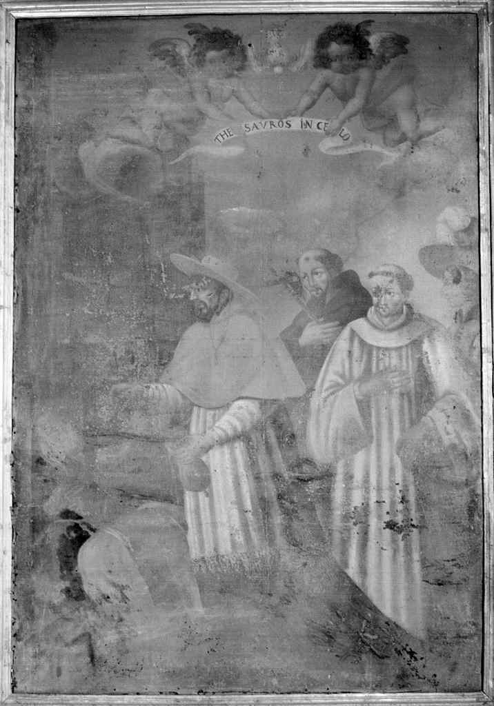 san Carlo Borromeo con sacerdoti tra i poveri (dipinto) - ambito toscano (prima metà sec. XVII)