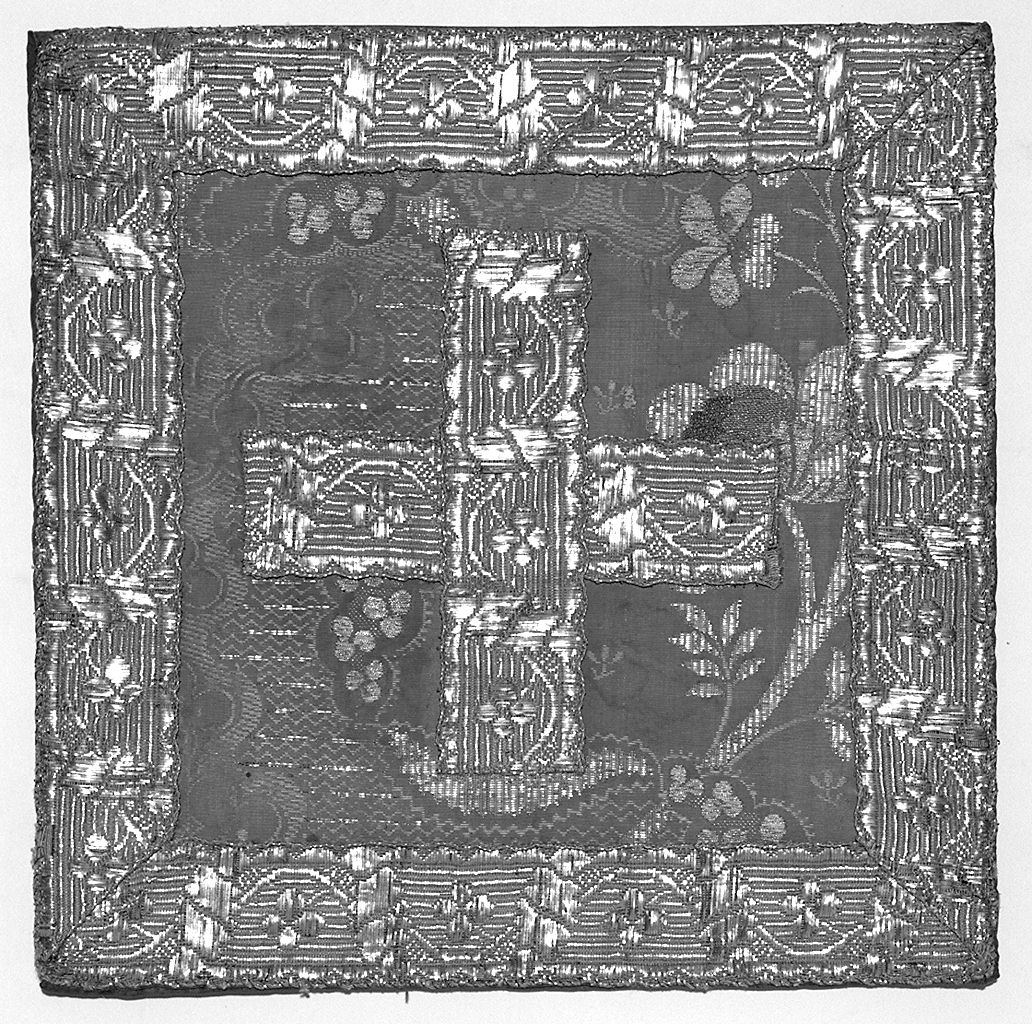 borsa del corporale, elemento d'insieme - manifattura francese (sec. XVIII)