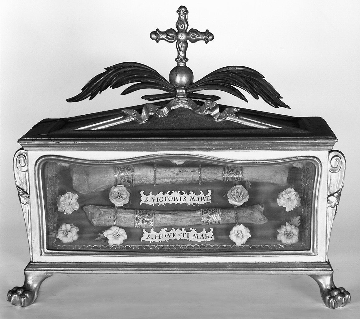 reliquiario a teca - a urna, serie - bottega fiorentina (sec. XVIII)