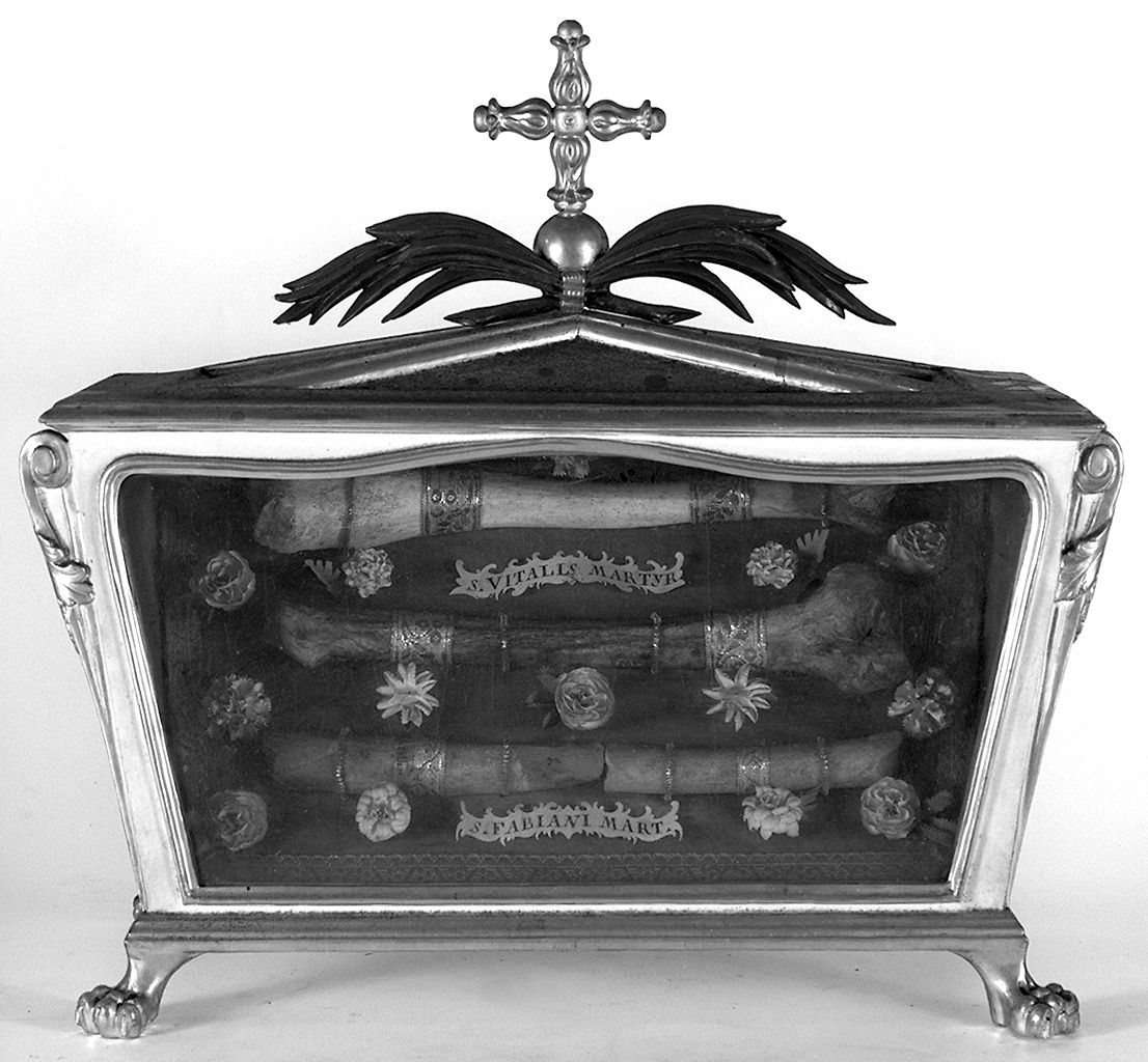 reliquiario a teca - a urna, serie - bottega fiorentina (sec. XVIII)