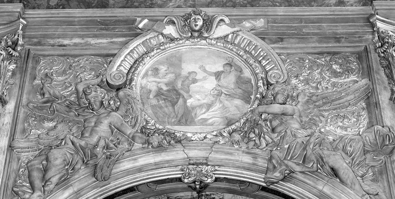 angeli reggicornice (decorazione plastica, serie) di Marcellini Carlo (secc. XVII/ XVIII)