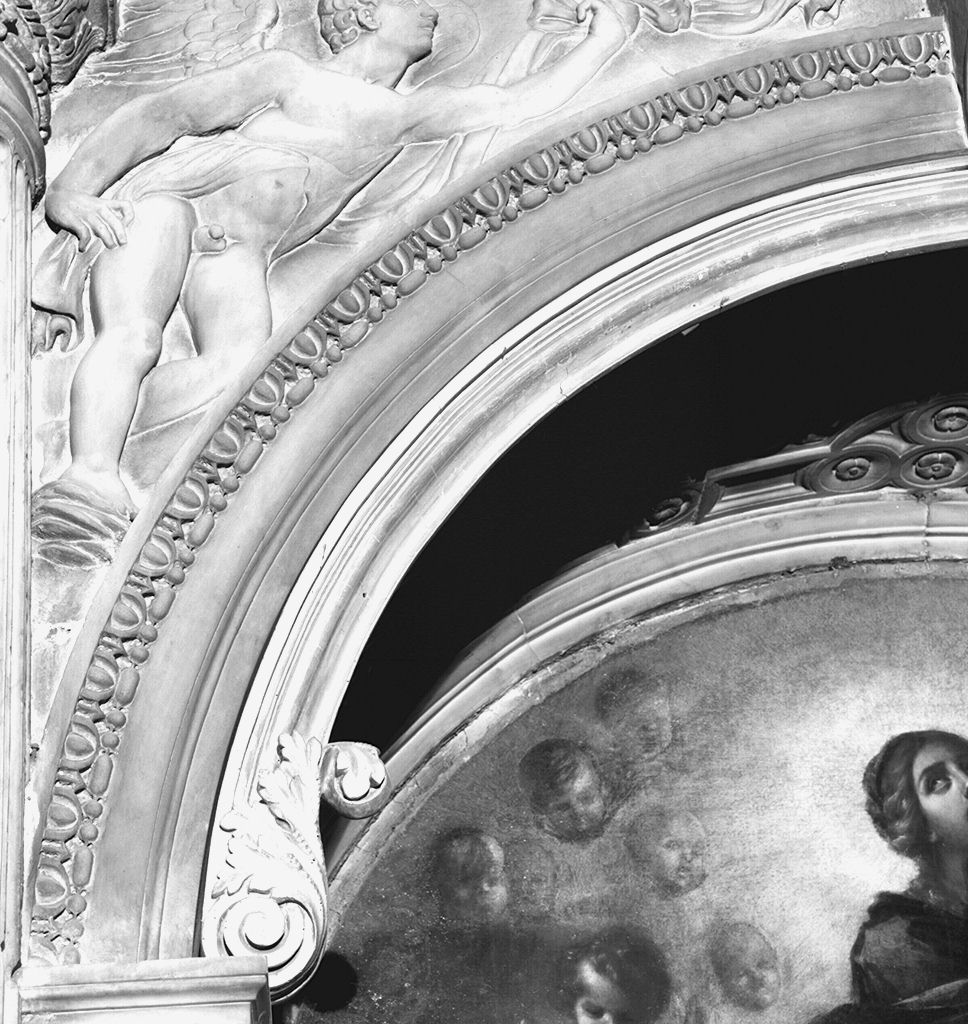 Santa Caterina da Siena, San Francesco d'Assisi riceve le stimmate e angeli (decorazione plastica, complesso decorativo) - ambito fiorentino (sec. XVII)