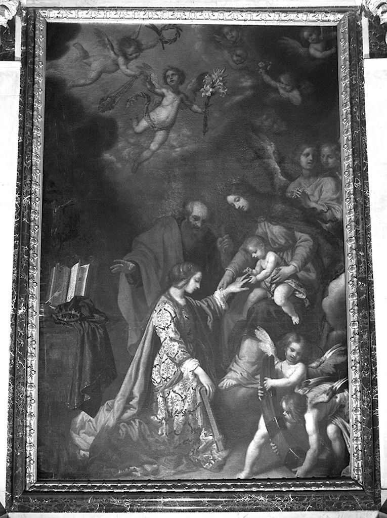 matrimonio mistico di Santa Caterina da Siena (dipinto) di Bilivert Giovanni, Melissi Agostino (sec. XVII)