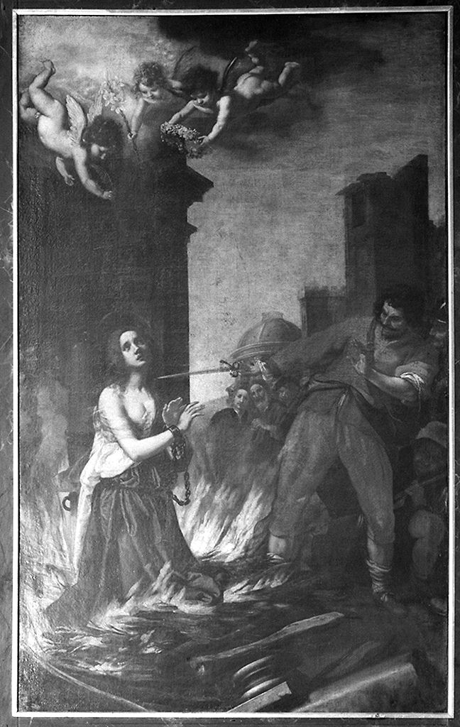 martirio di Santa Lucia (dipinto) di Vignali Jacopo (sec. XVII)