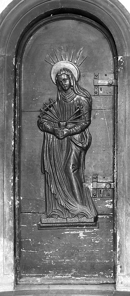 Madonna dei sette dolori (porta) - bottega fiorentina (fine/inizio secc. XV/ XVI)