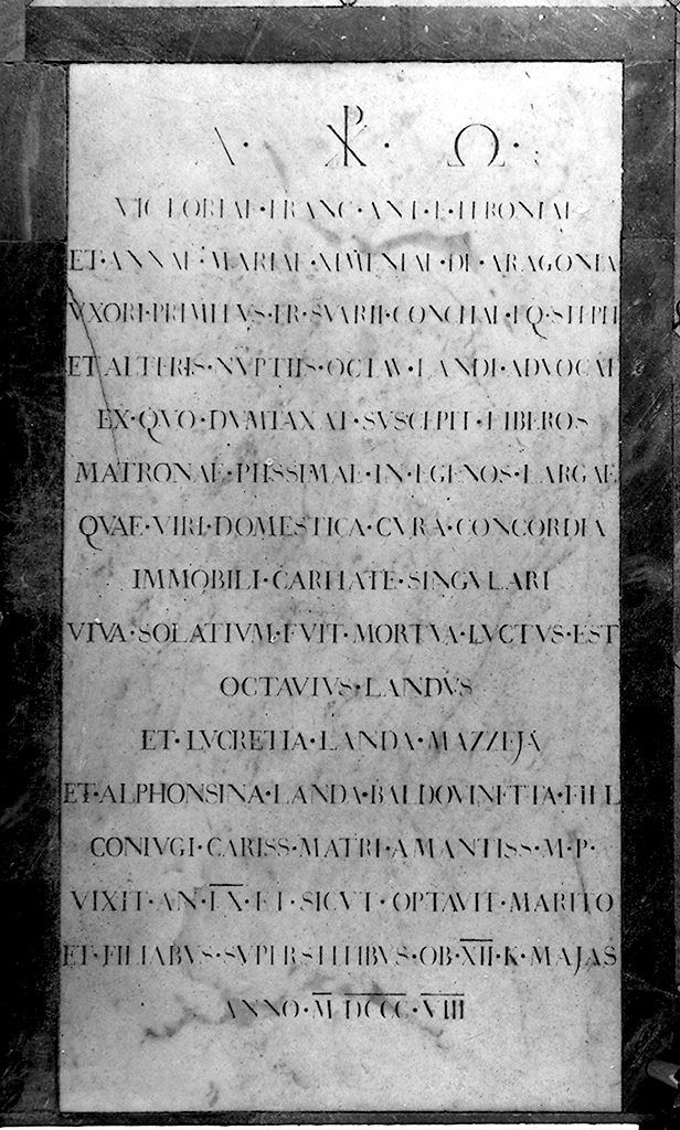 lastra tombale - bottega toscana (sec. XIX)