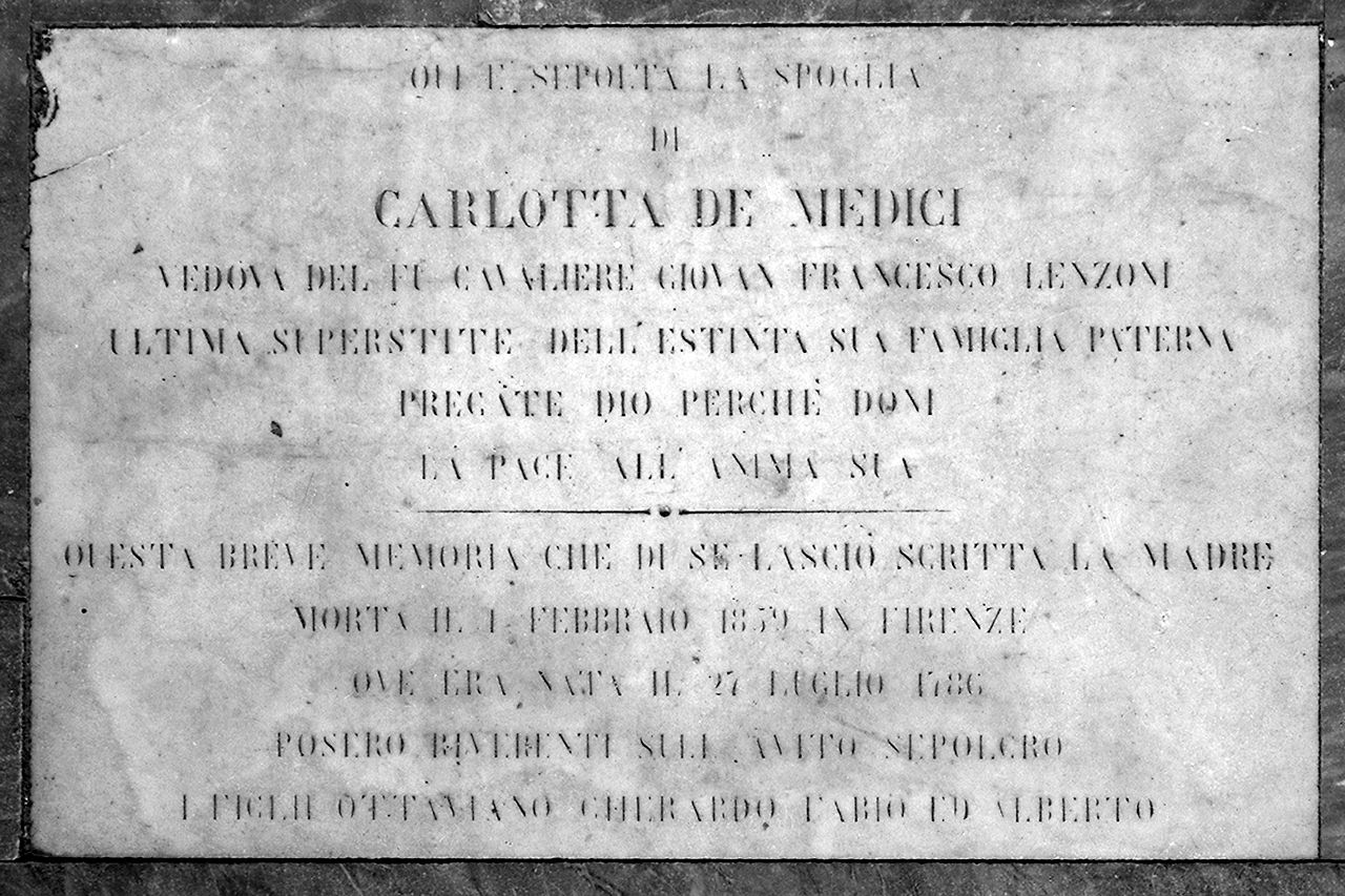 lapide tombale - bottega fiorentina (sec. XIX)