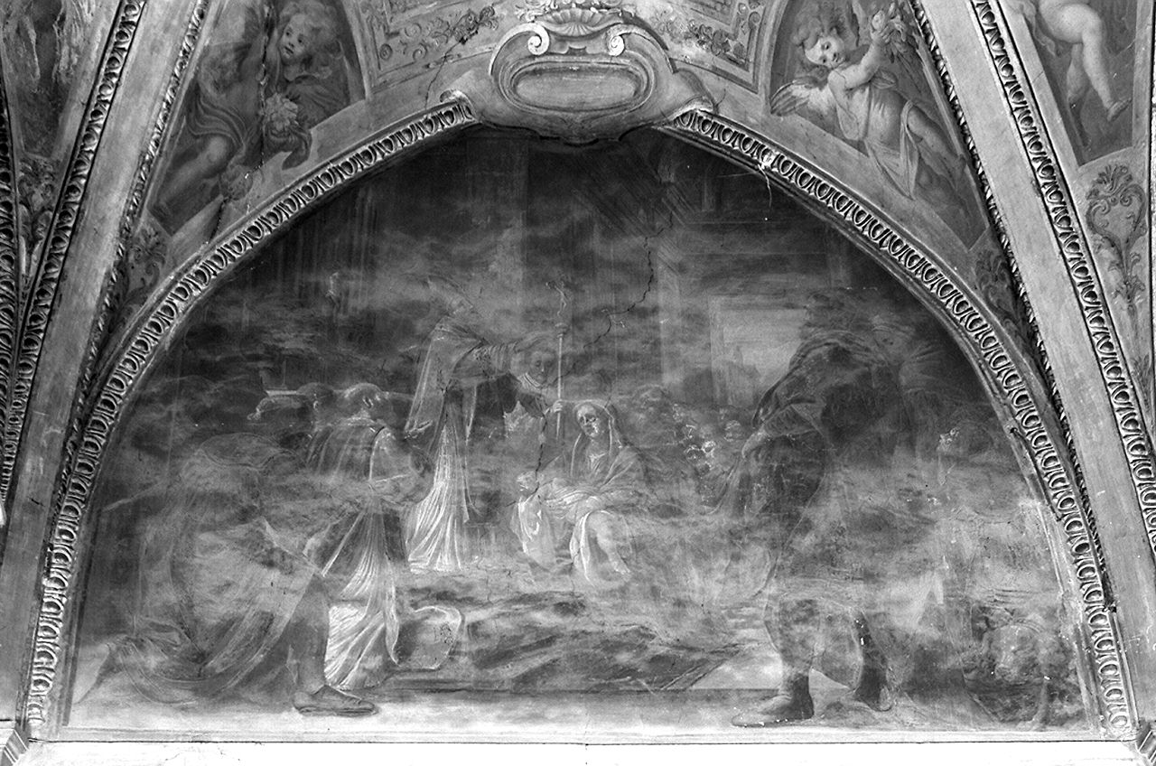 episodi della vita di San Nicola di Bari e i Quattro Evangelisti (dipinto, ciclo) di Rosselli Matteo (sec. XVII)