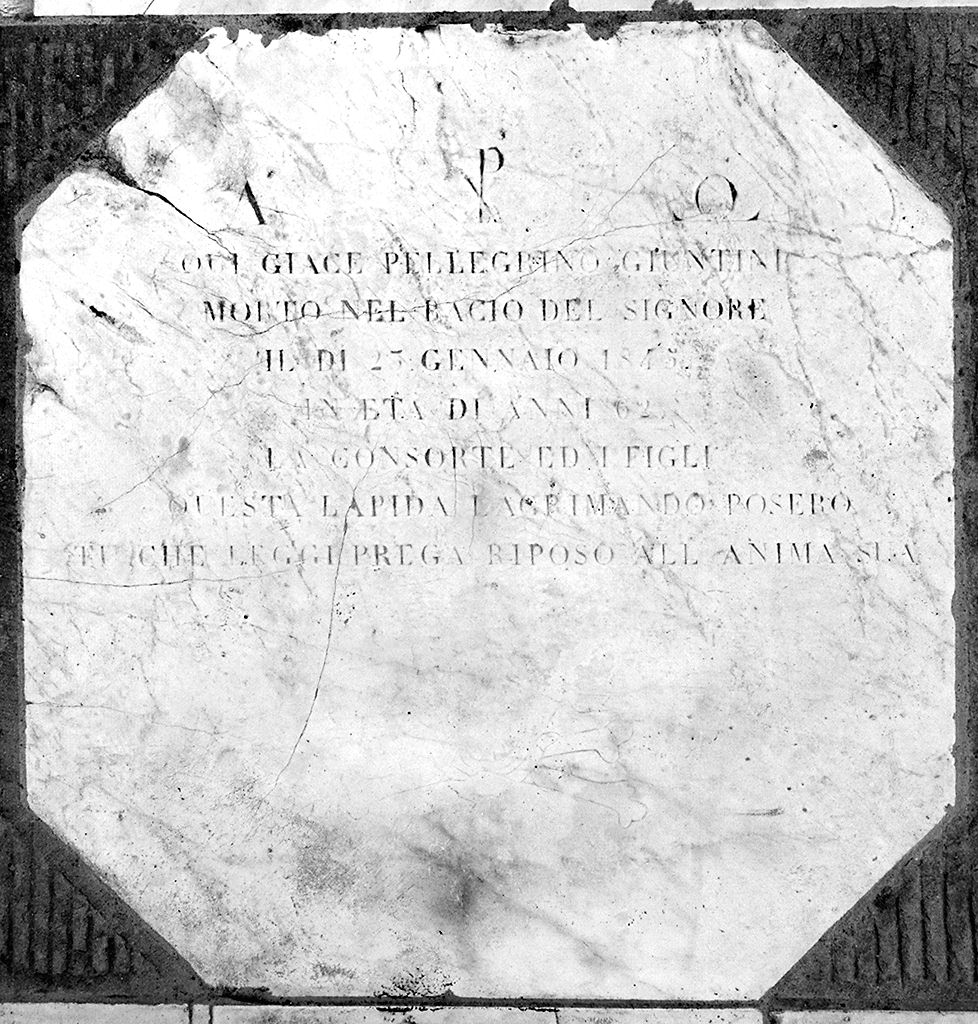 lastra tombale - bottega toscana (sec. XIX)