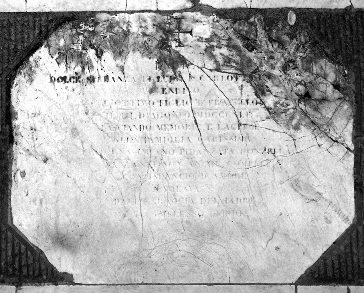 lastra tombale - bottega fiorentina (sec. XIX)