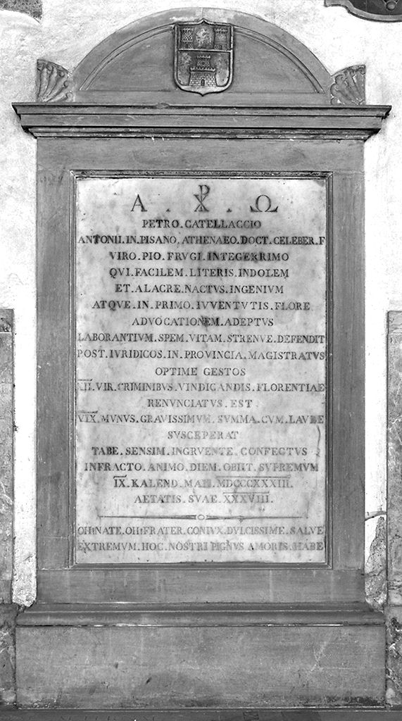 lapide tombale - bottega toscana (sec. XIX)