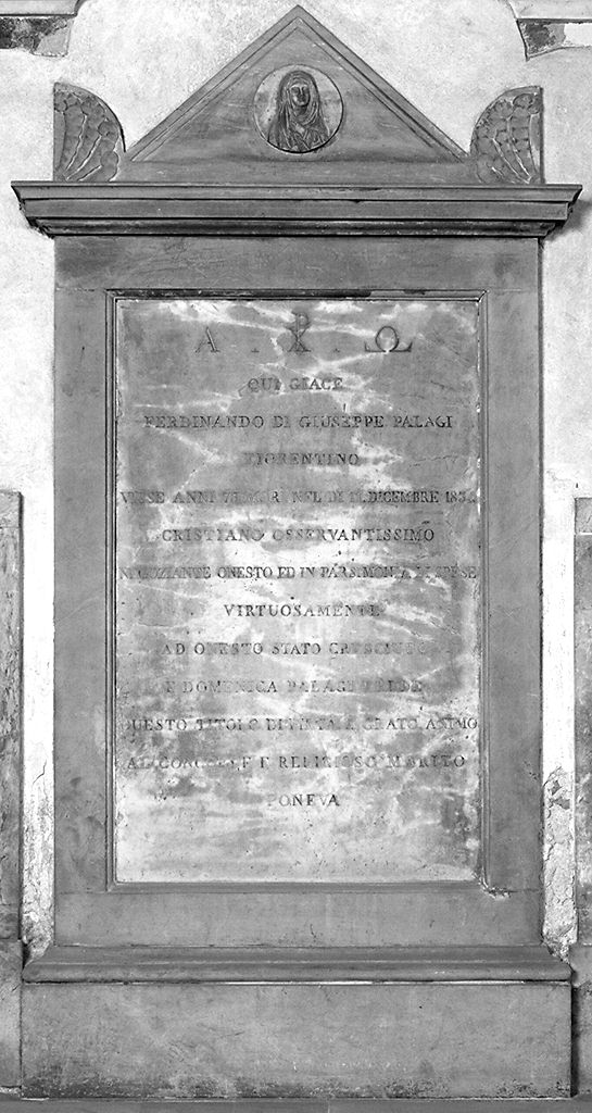 Madonna (lapide tombale) - bottega toscana (sec. XIX)