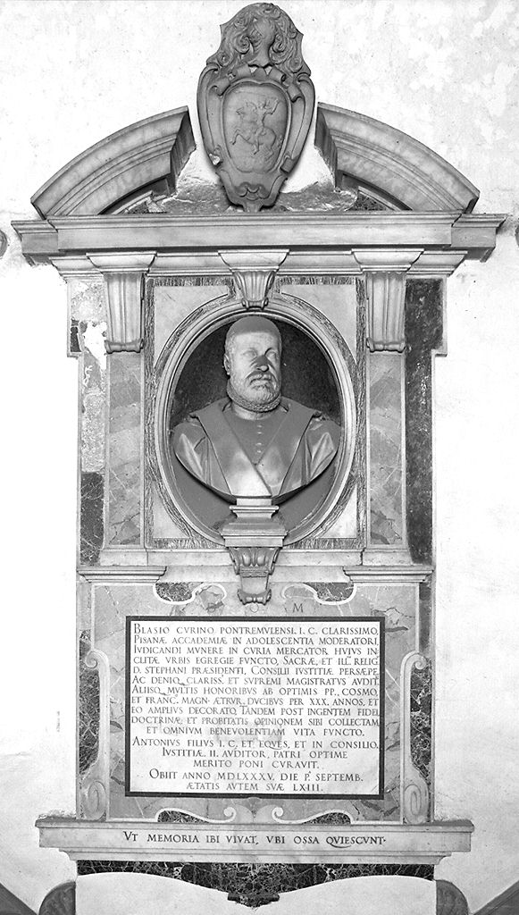 ritratto di Biagio Curini (monumento funebre) di Caccini Giovan Battista (sec. XVI)