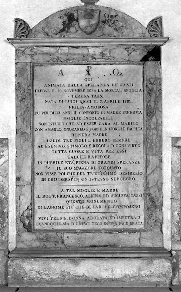 lapide tombale - bottega toscana (sec. XIX)