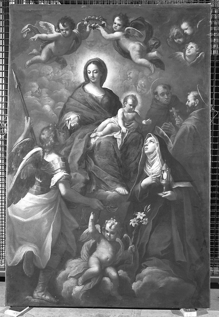 Madonna con Bambino e Santi (dipinto) di Brugieri Domenico (prima metà sec. XVIII)