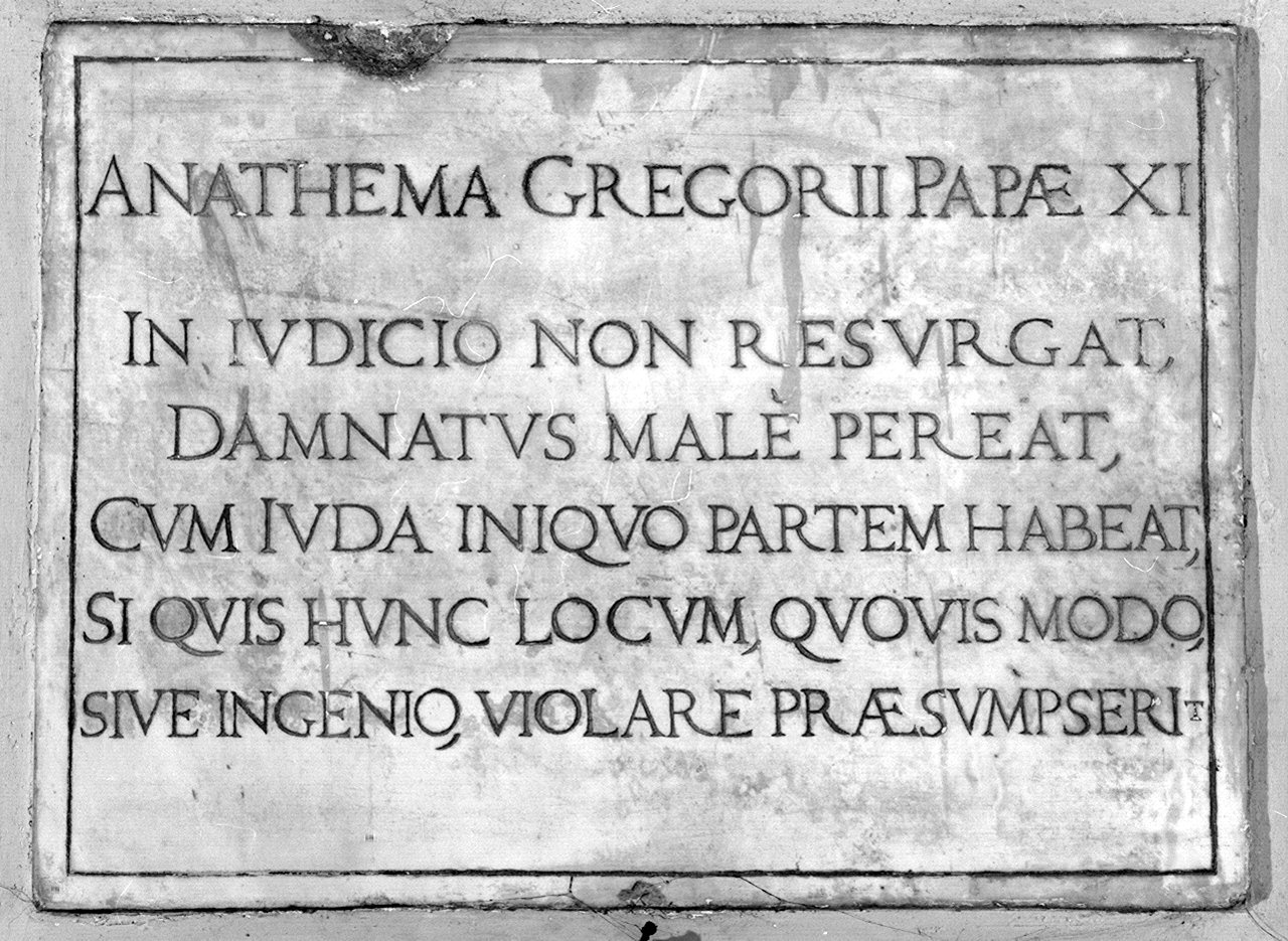 lapide documentaria - ambito lucchese (sec. XVII)