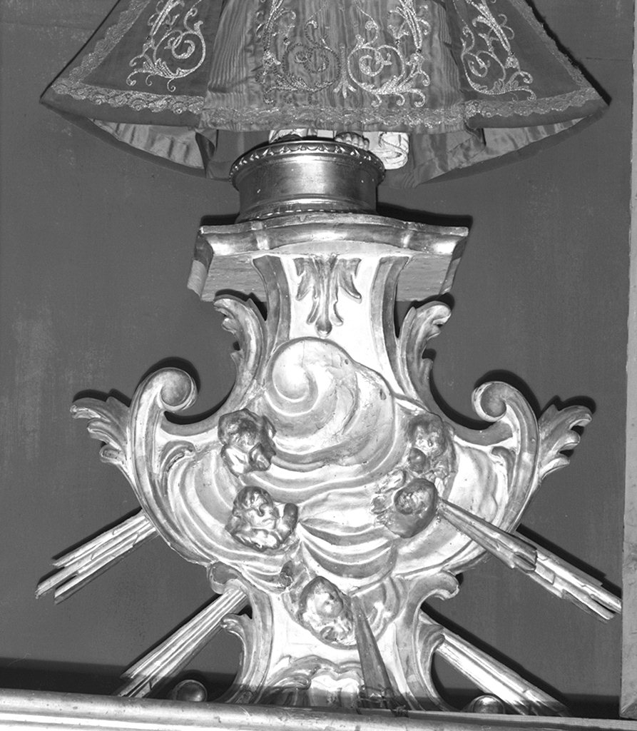 cherubini (piedistallo di statua, elemento d'insieme) - produzione lucchese (metà sec. XIX)