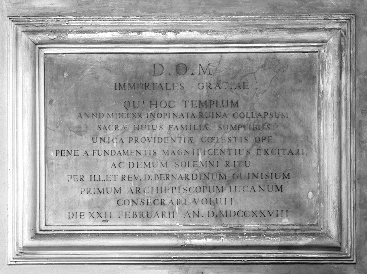 lapide documentaria - produzione lucchese (sec. XVIII)