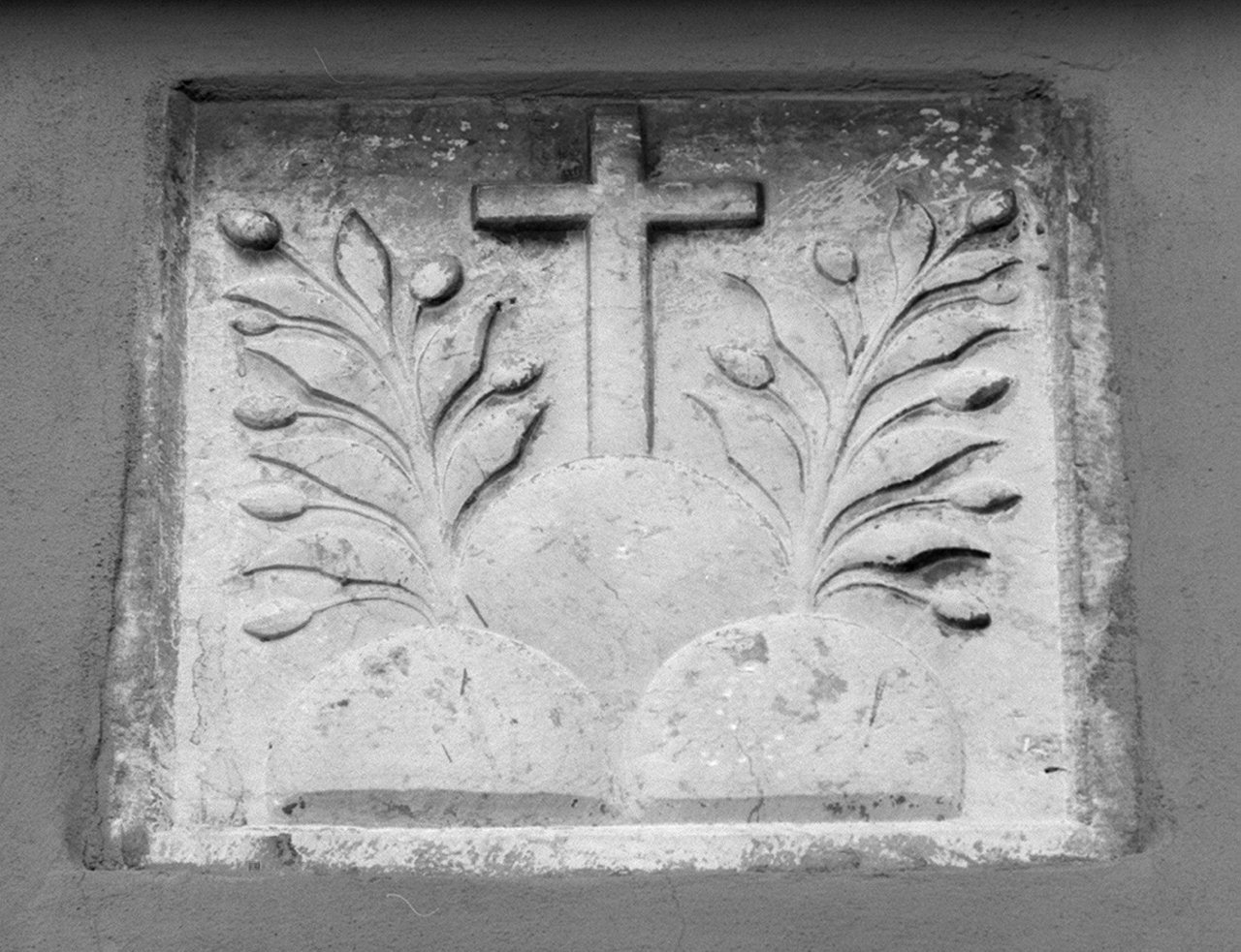 emblema dell'ordine olivetano (rilievo) - produzione lucchese (sec. XVII)