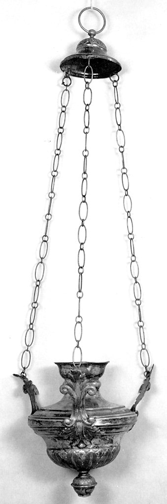 lampada pensile per sinagoga - bottega toscana (sec. XIX)