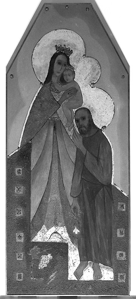 Madonna con Bambino e Sant'Antonio da Padova (dipinto) di Gentili Pietro (sec. XX)