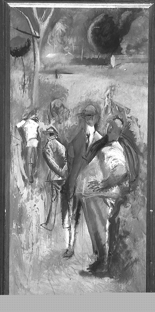 scena campestre con figure (dipinto) di Faorzi Fiorenzo (sec. XX)