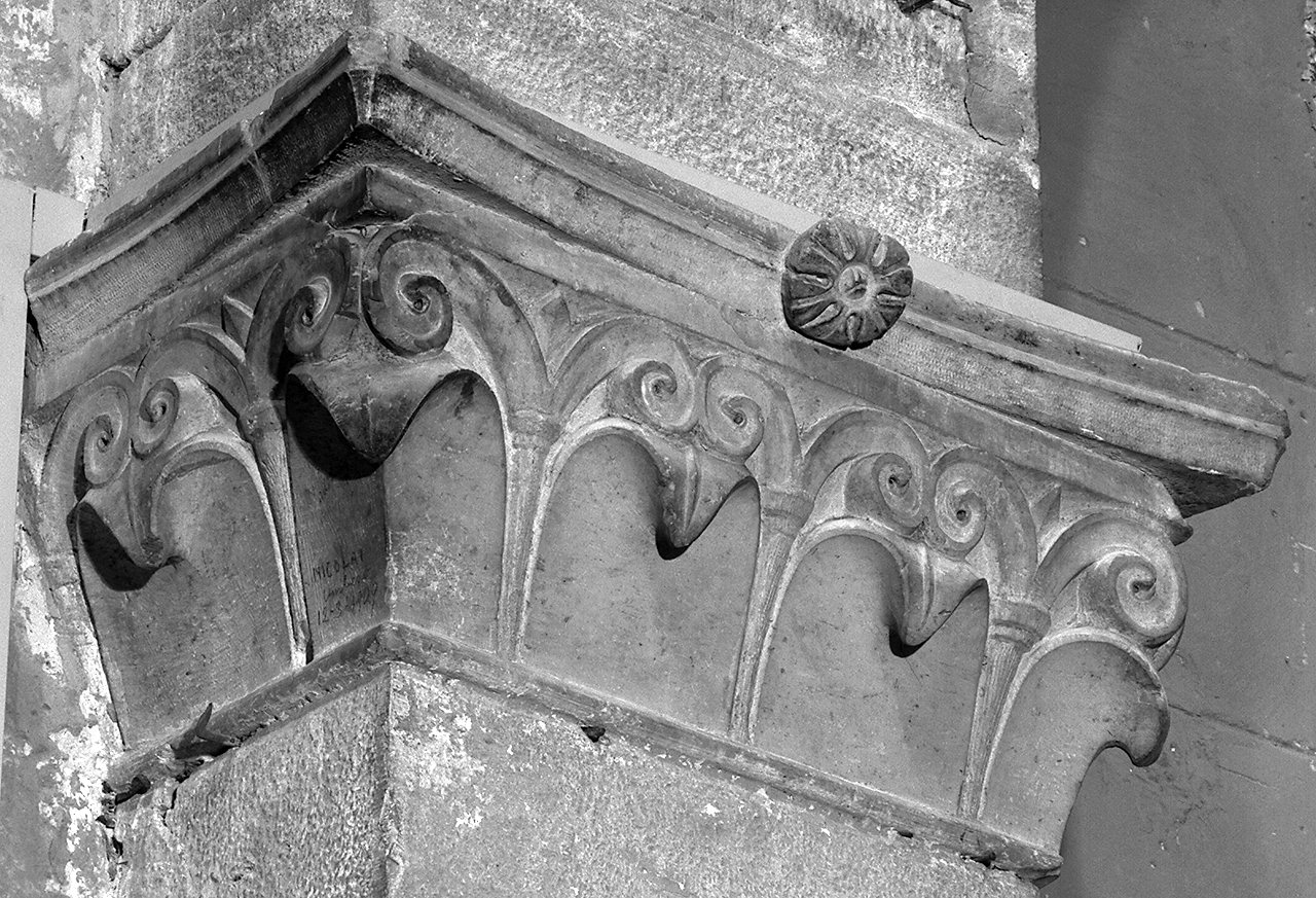 capitello - ambito lucchese (prima metà sec. XII)