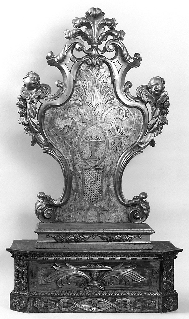 tronetto per esposizione eucaristica - produzione lucchese (prima metà sec. XIX)