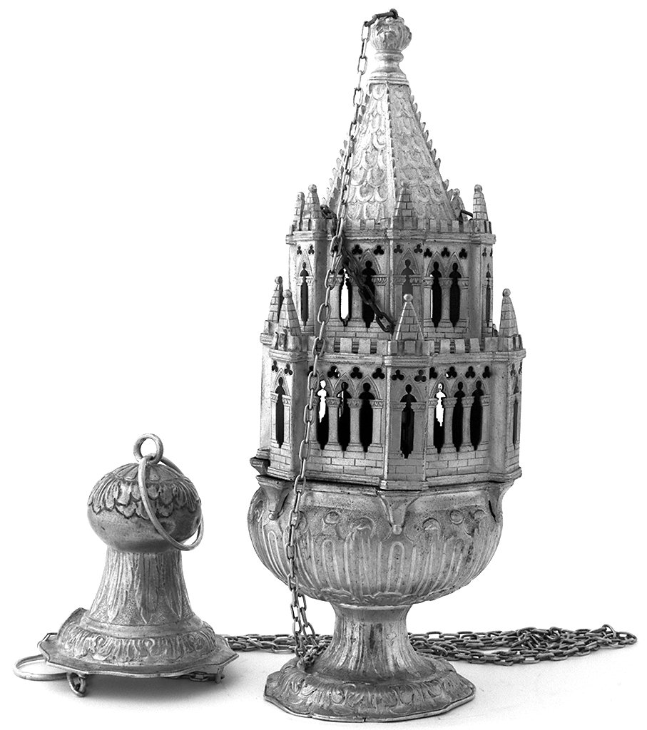 turibolo - a corpo architettonico - bottega lucchese (fine/inizio secc. XVIII/ XIX)