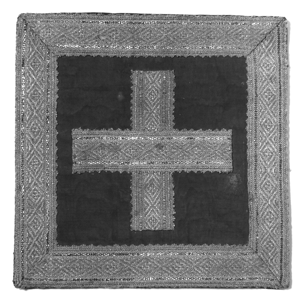 borsa del corporale, elemento d'insieme - manifattura lucchese (prima metà sec. XIX)