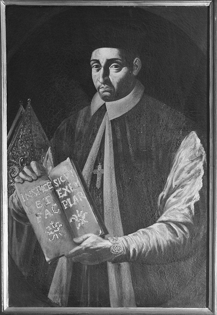 ritratto di ecclesiastico (dipinto) - ambito lucchese (prima metà sec. XVII)