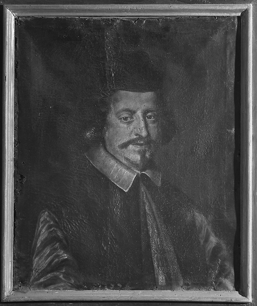 ritratto a mezza figura di prelato (dipinto) - ambito lucchese (metà sec. XVII)