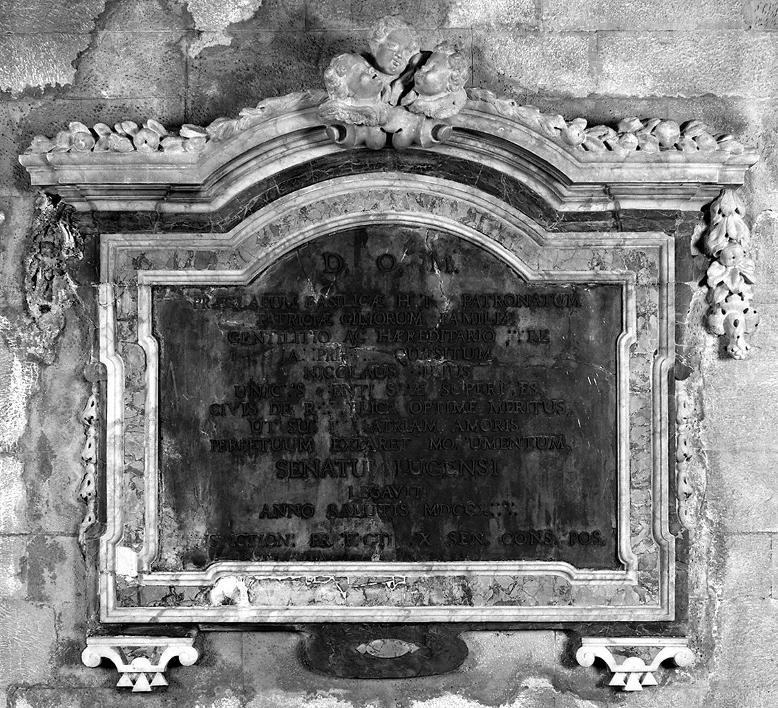 lapide celebrativa - bottega italiana (sec. XVIII)