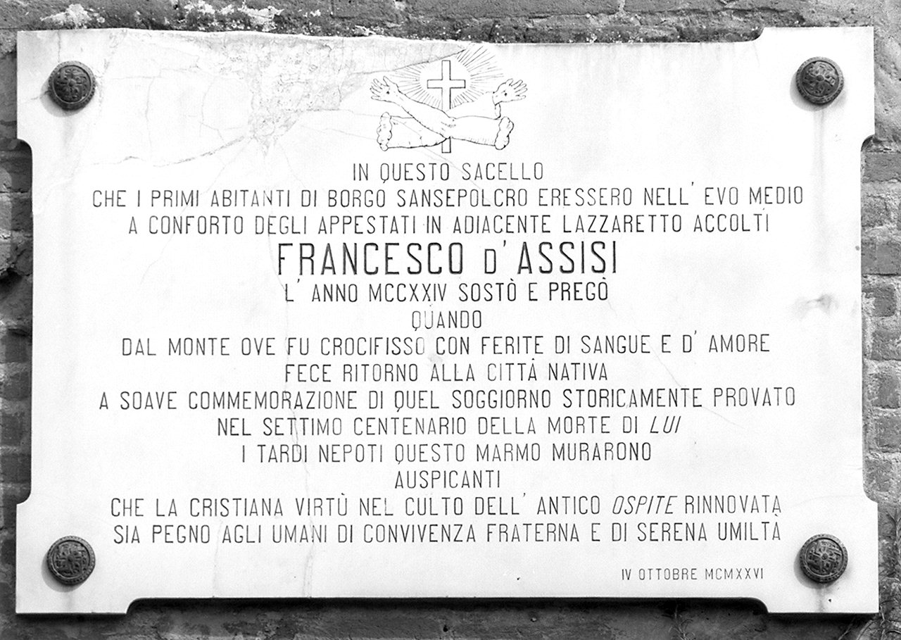 lapide celebrativa - produzione toscana (sec. XX)