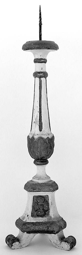 candeliere d'altare, serie - produzione toscana (prima metà sec. XIX)