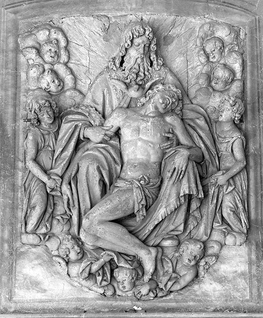 Cristo con Dio Padre e colomba dello Spirito Santo (rilievo) - bottega fiorentina (sec. XVI)