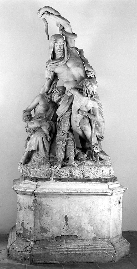 Laocoonte e i figli strangolati da due serpenti (gruppo scultoreo) - bottega italiana (seconda metà sec. XIX)
