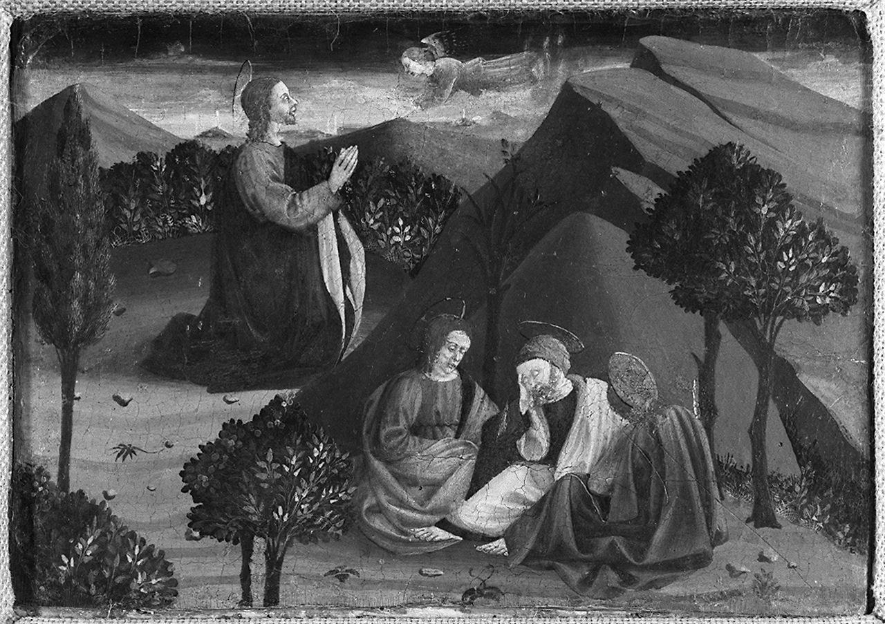 orazione di Cristo nell'orto di Getsemani (scomparto di predella) - ambito aretino (sec. XV)