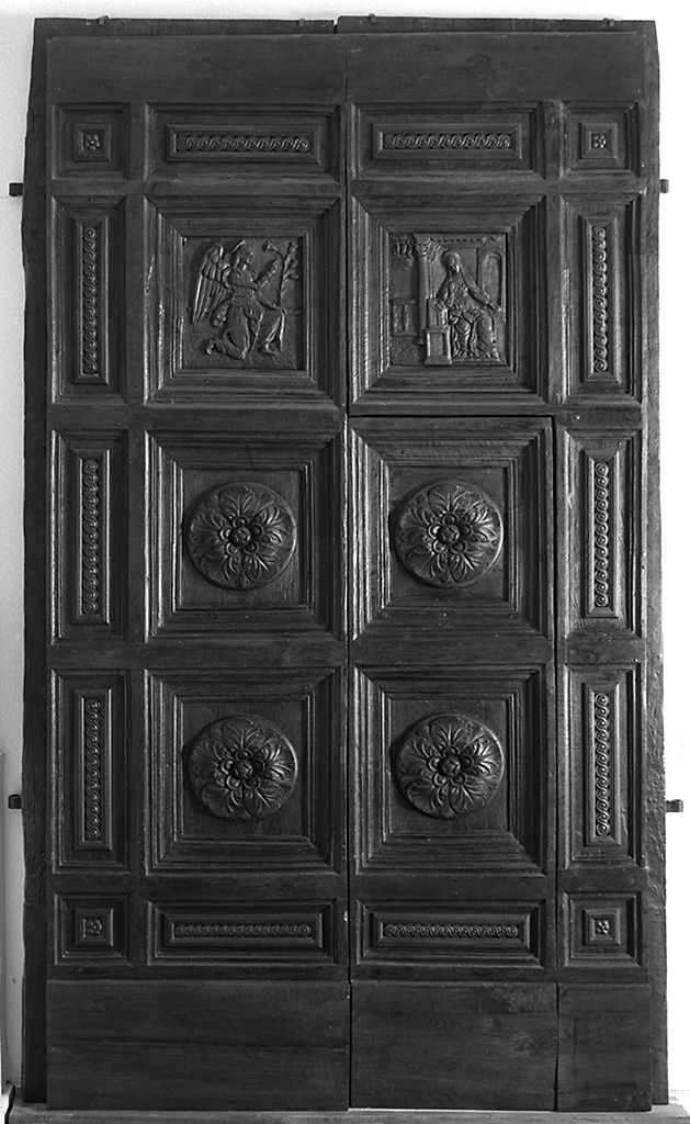Annunciazione (porta - a due battenti) - bottega toscana (prima metà sec. XVI)
