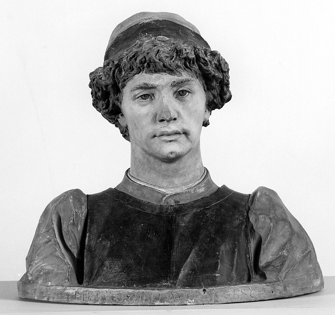 busto ritratto di Piero della Francesca, busto ritratto di Piero della Francesca (scultura) - ambito italiano (sec. XIX)