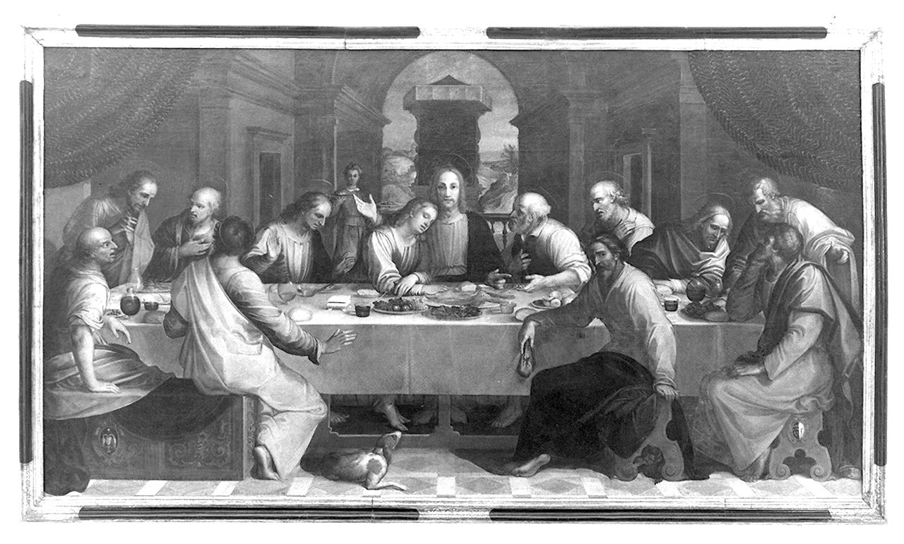 ultima cena (dipinto) - ambito italiano, ambito italiano (sec. XVII)