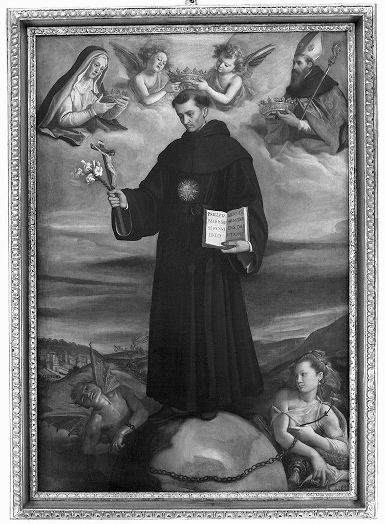 San Nicola da Tolentino vincitore delle tentazioni del demonio, San Nicola da Tolentino (dipinto) - ambito italiano (sec. XVI)