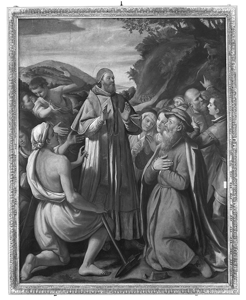 San Clemente I papa circondato dai fedeli, San Clemente I papa circondato dai fedeli (dipinto) - ambito italiano (sec. XVI)