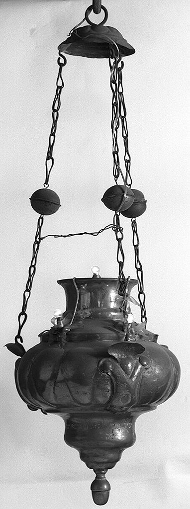 lampada pensile per sinagoga, serie - bottega toscana (sec. XIX)